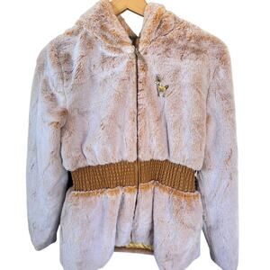 Aratta Golden Tan Faux Fur Jacket NWT Small